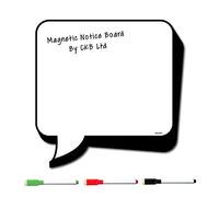 CKB Ltd® - Pizarra magnética con forma de bocadillo de cómic y rotuladores - Ideal para poner notas y planificadores en neveras - 32 x 32 cm