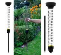 CKB LTD Pluviómetro con Pica para Exteriores - Medidor Extra Grande de Medición de Precipitaciones de Agua de Doble Escala con Estaca de Suelo para Césped, Jardín, Granjas y Campos de Golf, 100 cm de