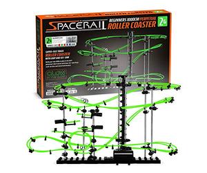 CKB LTD SpaceRail Nivel 2 Pista para canicas movimiento perpetuo Roller Coaster Montaña rusa, Gadget que brilla en la oscuridad, kit de construcción de pistas de mármol para bricolaje, luminoso