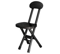 CKDKASZ Sedie pieghevoli leggere, sgabelli reclinabili per tavolo da pranzo, leggeri e portatili, adatti per uffici, matrimoni, Feste ed eventi di Catering, Stile Finta venatura del Legno(Black)