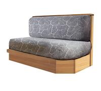 Ckedes Fundas de cojín de Comedor para Caravana, Fundas de cojín elásticas Estampadas de Repuesto Antideslizantes para sofá para Perros (1 Funda de Banco y 1 Funda para Respaldo)