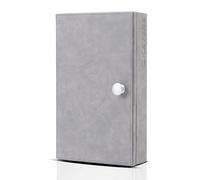 CKEYURE - Caja Faraday de piel sintética gris prémium XL para llaves de coche, montaje en pared con cierre magnético, bloqueador de señal antirrobo, jaula de bloqueo de señal y RFID