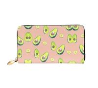 CKGODGF Billeteras de piel con estampado de imágenes de aguacate para mujer, tarjeteros, con cierre de cremallera, para viajes