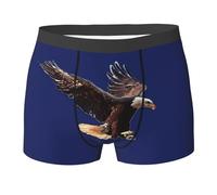 CKGODGF Calzoncillos tipo bóxer transpirables con estampado de águila, cintura ampliada, ropa interior suave y agradable al tacto, 1 pieza, Negro, L