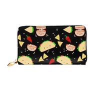 CKGODGF Cartera larga de piel con estampado de martes para hombres y mujeres con cremallera, adecuada para viajes