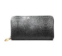 CKGODGF Carteras de piel con estampado de purpurina plateada brillante para mujer, tarjeteros, cierre de cremallera, carteras para viajes