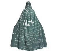CKGODGF Formulas Shapes Theory Lección de matemáticas con impresión de palabras, disfraces de carnaval, capas de fiesta, capas con capucha para adultos, batas de bruja, capas de moda, bata de cosplay