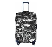 CKGODGF Funda de equipaje elástica con estampado retro Cool Camera Collection, funda personalizada para equipaje con cremallera., White, L