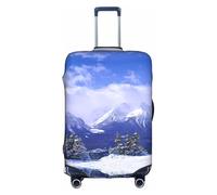 CKGODGF Funda elástica para equipaje con cremallera - Azul cielo y blanco, L, blanco, large