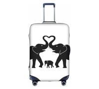 CKGODGF Funda elástica para equipaje con estampado de elefante viejo y elefante joven, funda de equipaje personalizada con cremallera., White, M