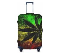 CKGODGF Funda elástica para equipaje con estampado de hojas de bandera de Jamaica, funda personalizada para equipaje con cremallera., White, L