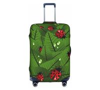 CKGODGF Funda elástica para equipaje con estampado de hojas y mariquitas, funda de equipaje personalizada con cremallera., White, XL