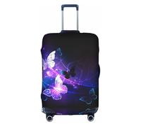 CKGODGF Funda elástica para equipaje con estampado de mariposa blanca, funda personalizada para equipaje con cremallera., White, XL