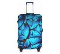 CKGODGF Funda elástica para equipaje con estampado de mariposas azules, funda de equipaje personalizada con cremallera., White, XL