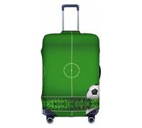 CKGODGF Green Grass Field Soccer Playground The Ball Print - Funda elástica para equipaje, funda personalizada para equipaje con cremallera., White, S