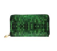 CKGODGF Hacker Era - Cartera larga de piel con estampado de moda para hombres y mujeres con cremallera, adecuada para viajes