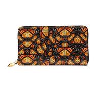 CKGODGF Heaps of Orange Monarch Butterflies - Carteras de piel para mujer, tarjeteros, cierre de cremallera, carteras para viajes