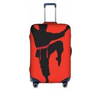 CKGODGF Karate Men - Funda elástica para equipaje, con cremallera personalizada., White, XL