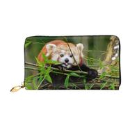 CKGODGF Little Red Panda Print - Carteras de cuero para mujer, tarjeteros, cierre de cremallera, carteras para viajes