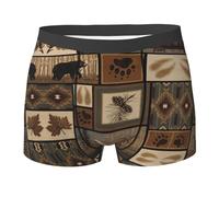 CKGODGF Wild Animals - Calzoncillos tipo bóxer transpirables para hombre, cintura ampliada, ropa interior suave y agradable al tacto, 1 pieza, Negro, L