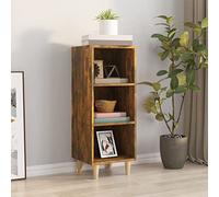 CKioict Aparador multiusos moderno de roble ahumado, 34,5 x 32,5 x 90 cm, material de madera para salón, dormitorio, pasillo