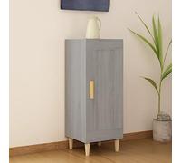 CKioict Aparador multiusos para salón, moderno, aparador, gris Sonoma, 34,5 x 34 x 90 cm, material de madera para salón, dormitorio, pasillo