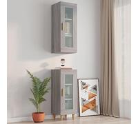 CKioict Aparador multiusos para salón, moderno armario colgante gris Sonoma 34,5 x 34 x 90 cm para salón, dormitorio, pasillo