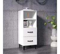 CKioict Aparador multiusos para salón, moderno, color blanco, 34,5 x 34 x 90 cm, material de madera para salón, dormitorio, pasillo