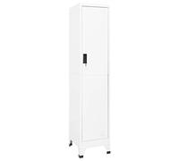 CKioict Armario de material para oficina, armario multiusos color blanco, 38 x 45 x 180 cm, acero, para estudio, salón