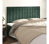 CKioict Bettzubehör Betthaupt BettkopfCabece Dormitorio Cabeceros 4 Unidades Verde Oscuro 90x5x78/88 cm Terciopelo Adecuado para Estudio, Hotel, Dormitorio