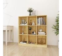 CKioict Esquinera moderna estantería de pie para salón, librería/separador de ambientes, 104 x 33,5 x 110 cm, madera maciza de pino, para salón, dormitorio y oficina en casa