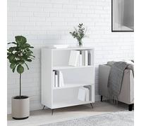 CKioict Estantería de Madera Moderna con 3 Compartimentos Abiertos y Patas Metálicas, Estructura Robusta y Resistente para Organizar Libros y Objetos Decorativos en el Hogar