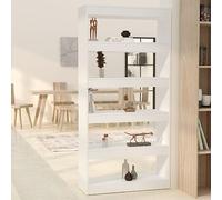 CKioict Estantería de Madera Robusta y Estable con Amplio Espacio de Almacenamiento para Libros, Revistas, DVD y Artículos Decorativos, Ideal como Divisor de Espacios y Fácil