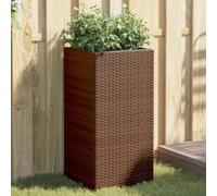 CKioict Macetero marrón para exterior para terraza interior, 40 x 40 x 80 cm, poliratán