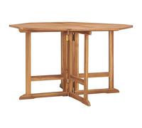 CKioict Mesa de fiesta, mesa de bistró, mesa alta para exteriores, mesa de comedor plegable 110 x 110 x 75 cm, madera maciza de teca, adecuada para piscinas, jardines, céspedes