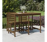 CKioict Mesa de fiesta, mesa de bistró, mesa alta para exteriores, mesa de jardín, color marrón miel, 159,5 x 82,5 x 110 cm, madera maciza de pino, para jardines, céspedes, balcones