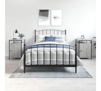 CKioict Mesita de Noche Compacta con Estructura Robusta y Amplio Almacenaje para Dormitorio o Salón, Material Duradero y Patas Ajustables para Máxima Estabilidad y Organización