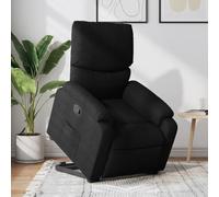 CKioict Sillón de relax con ayuda para levantarse de tela, color negro, sillón de cóctel para interior y oficina