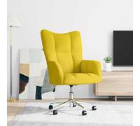 CKioict Sillón de Relax de Terciopelo Amarillo Mostaza Sillón Relax Moderno con Mecanismo Elevación y Base Estable