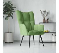 CKioict Sillón de Relax de Terciopelo Verde Claro Sillón Relax Moderno con Acolchado Denso y Estructura de Acero Estable