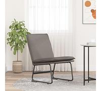 CKioict Sillón de Relax Tela Gris taupé Sillón de Relax Transpirable con Estructura Metálica y Acolchado Cómodo 52x75x76 cm