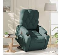 CKioict Sillón eléctrico reclinable elevable de Tela Verde Oscuro Sillón Reclinable Elevador Eléctrico para Personas Mayores con Función Manual