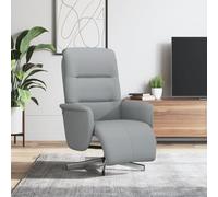 CKioict Sillón para videojuegos, salón, cóctel, relax, con reposapiés, tela gris claro, adecuada para oficina, dormitorio, estudio
