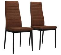 CKioict Taburete de bistro, silla ergonómica, silla de cocina moderna, sillas de comedor, 2 unidades, tela marrón para dormitorio y salón, cocina