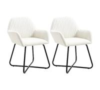 CKioict Taburete ergonómico para cocina, comedor, 2 unidades, color crema