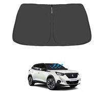 CKPEOR Parasol para Parabrisas Delantero para Peugeot 2008 e-2008 2020 2021 2022, Parasol para Ventana, Bloques Plegables, Rayos UV, Mantiene tu Coche más Fresco,Full Black