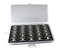 CKPSMS Marca -#18034AS Bobines en aluminium avec fente con caja Compatible con/Reemplazo para Pfaff Marca Grand Quilter 18", Juki Marca TL-2200QVP Quilt Virtuoso Pro Longarm Quilter (25PCS With BOX)