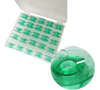 CKPSMS Marca -Bobinas de Color Agua con Orificio para Rosca compatibles con Husqvarna Viking # 4123078-GS, 4131825-45,4125615-45 (25PCS/Box Green bobbins)