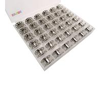 CKPSMS Marca - BOBINAS DE METAL # 2518 = SA156 Compatible con/Reemplazo para marca SINGER Clase 15 15-91 237 239 177 4423 4452 9960 (36PCS+BOX)