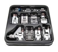 CKPSMS marca -# KP-19044 11 piezas prensatelas Kit de máquina de coser hogar DIY piezas de repuesto accesorios adecuado para máquina de coser Brother Singer Janome
